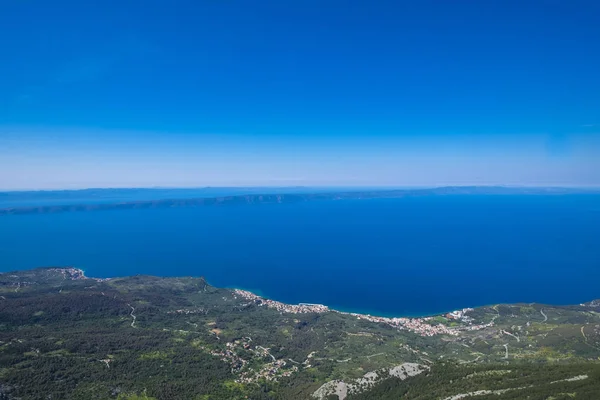 Makarska Rivera Adriyatik Denizi Nde Hırvatistan Biokovo Milli Parkı Nın — Stok fotoğraf