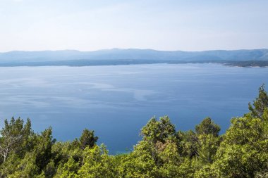 Zlatni Rat Brac Adası Murvica çevresinde peyzaj 