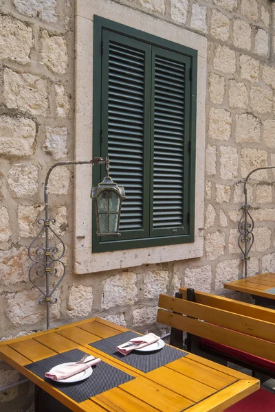 Akdeniz atmosferi bar restoran bir Teras — Stok fotoğraf