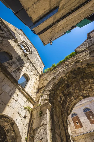 Historische stad Split, Diocletianus paleis, Split, Dalmatië, — Stockfoto