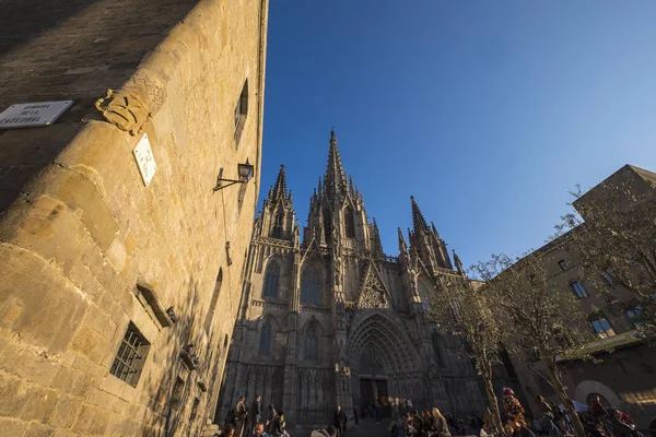 Barcelona España Febrero 2017 Turismo Catedral Uno Los Hitos Más —  Fotos de Stock