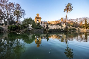 Barcelona, Spain - February 20, 2017: Parc de la Ciutadella, Barcelona, Catalonia, Spain, Europe