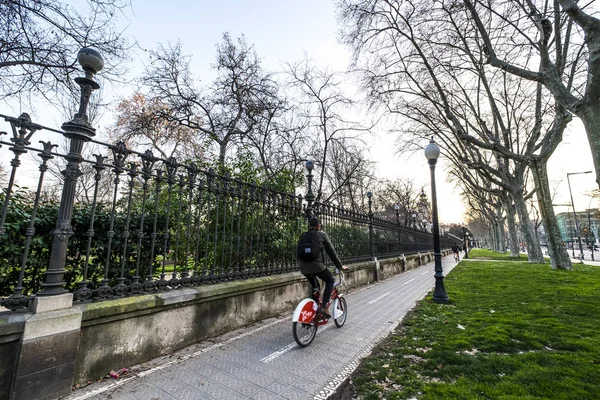 Барселона Испания Февраля 2017 Года Последние Годы Велосипеды Являются Одним — стоковое фото