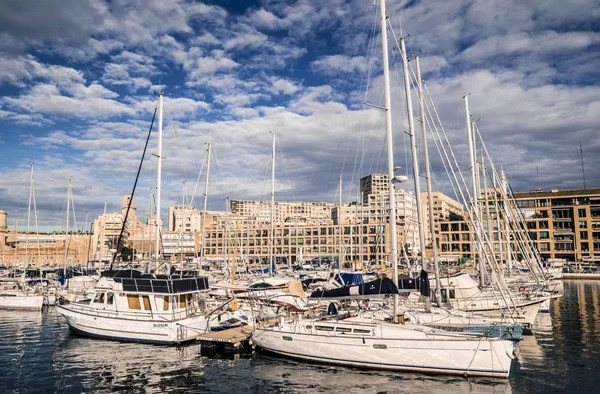 Old harbor, Vieux Port, in Marseille — Stock Photo, Image