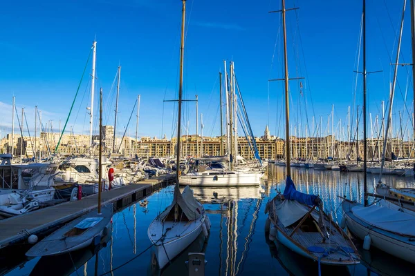 Old harbor, Vieux Port, in Marseille — Stock Photo, Image