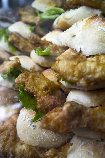 Bocadillo de bacalao snack tradicional en Portugal — Foto de Stock