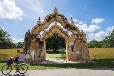 Yaxcopoil, Yucatan, Meksika - 13 Ekim 2017: Hacienda'nın Yaxcopiol, şimdi bir müzede Meksika Yucatan devlet olduğunu