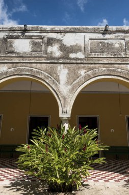 Yaxcopoil, Yucatan, Meksika - 13 Ekim 2017: Hacienda'nın Yaxcopiol, şimdi bir müzede Meksika Yucatan devlet olduğunu