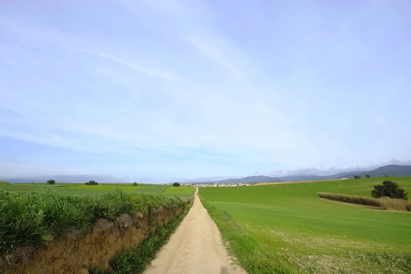 Carretera Campo Mollet Del Valles Provincia Barcelona Cataluña España Horizonte —  Fotos de Stock