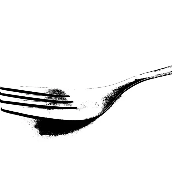 Висока Контрастна Ілюстрація Вилки Білому Тлі — стокове фото