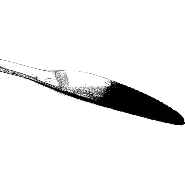 白い背景にコントラストの高いナイフのイラスト — ストック写真