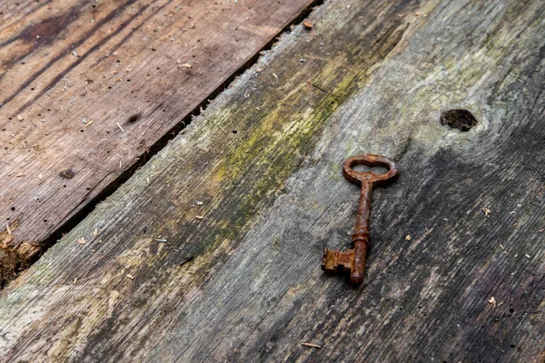 Key Rustic Wooden Background — Stock Photo, Image