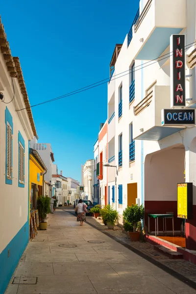 Portekizce cepheler renkli Hint Restoran — Stok fotoğraf