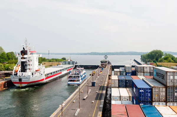 Avvicinamento al canale di Kiel, Germania — Foto Stock