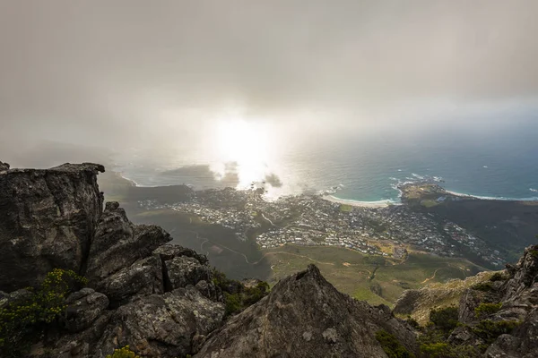 Aerial view on Camps Bay area of Cape Town, South Africa — Stock Photo, Image