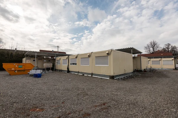 Fechar o campo de refugiados — Fotografia de Stock