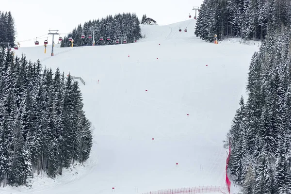 Campo de carreras de esquí alpino —  Fotos de Stock