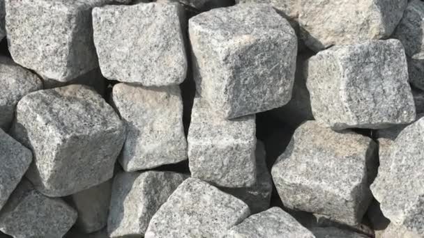 Pile of Paving Stones — Stock Video