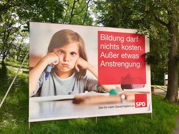 SPD-Plakat für die Bundestagswahl Stockbild