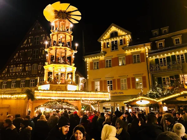 Beautiful medieval Christmas Market in Esslingen, Germany Stock Image