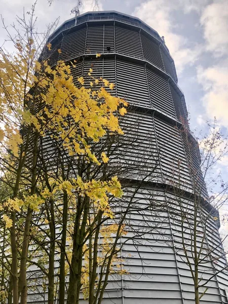 Gasworks with its tower — Stock Photo, Image