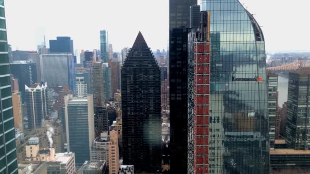 New York-höjningar i Midtown Manhattan — Stockvideo