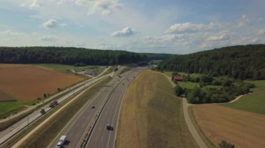 Swabian alp otoyol A8 hava görünümü