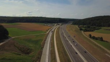 Swabian alp otoyol A8 hava görünümü