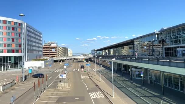 El aeropuerto de Stuttgart está cerrado debido a la crisis de Corona — Vídeo de stock