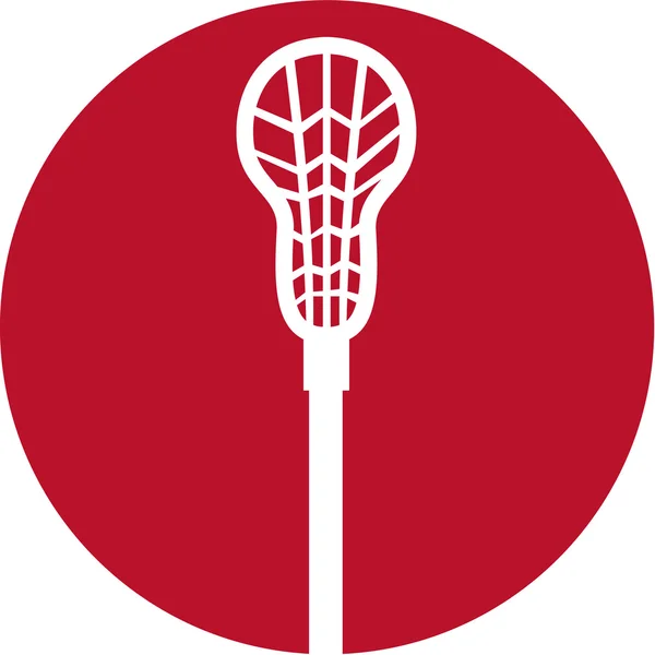 Lacrosse Stick Circle Icon Stock Vector