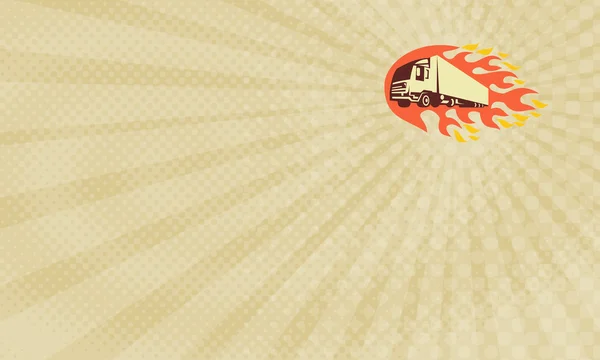 Flaming Hot Transport Cartão de visita — Fotografia de Stock