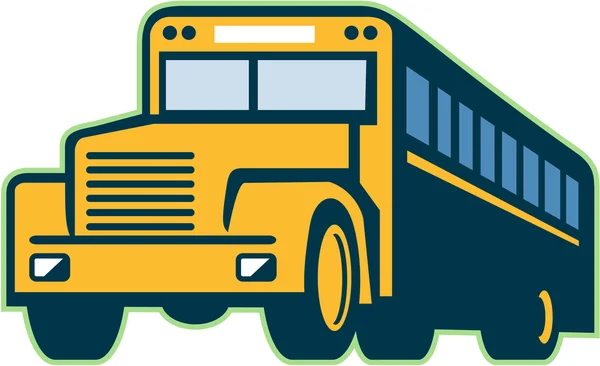 Bus scolaire Vintage Rétro — Image vectorielle