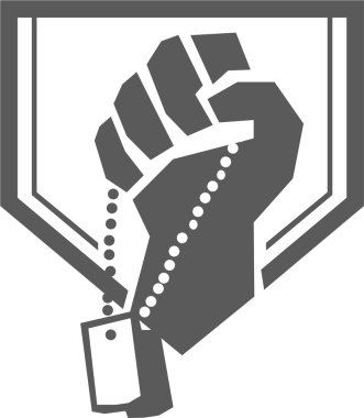 Asker el ın Crest Retro tutarak