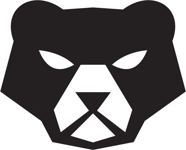 American Black Bear Head Retro — Stock Vector