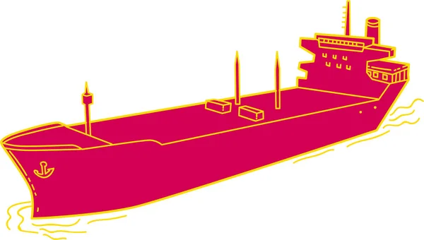 Conteneur navire cargo bateau mono ligne — Image vectorielle
