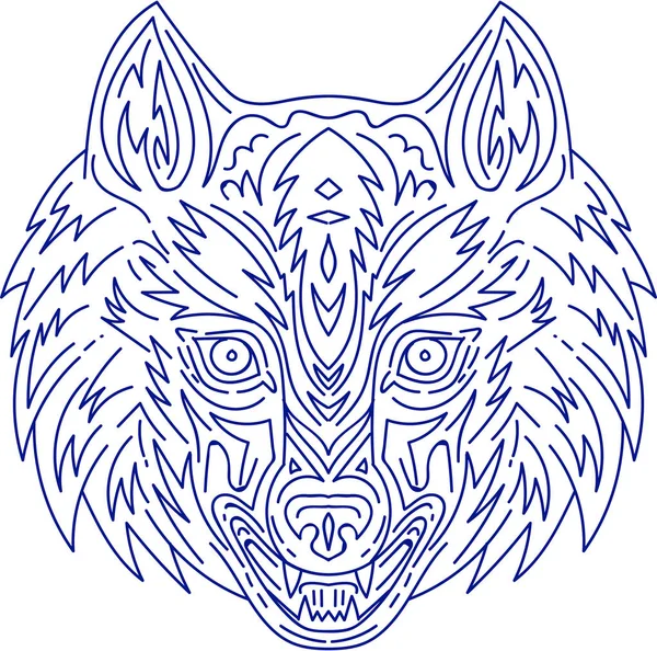 Graue Wolfskopfschnur — Stockvektor