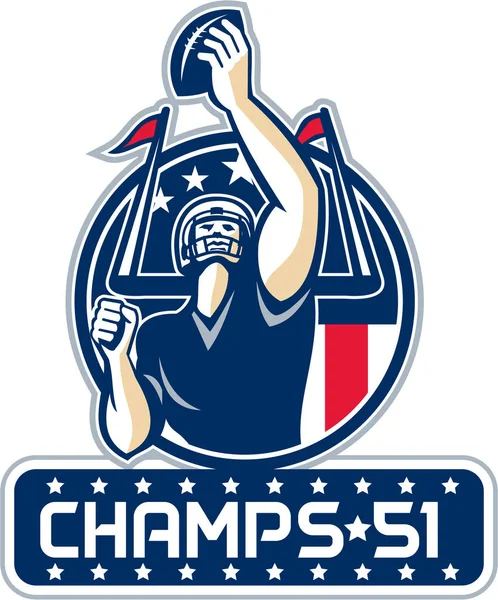 Fußball-Champions 51 new england retro — Stockvektor