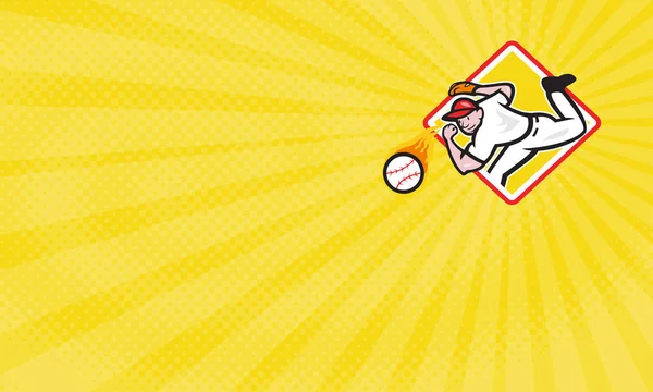 野球投手クラブ ビジネス カード — ストック写真