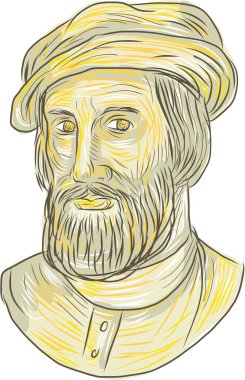Hernan Cortes de Monroy Drawing