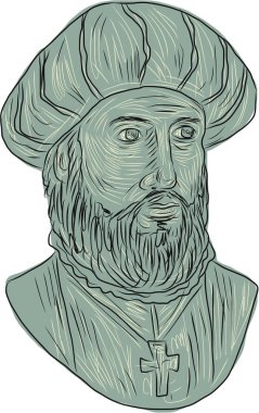 Vasco da Gama Explorer büstü çizim