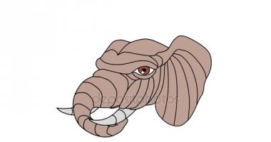 Fil kafa gövde ile oynarken 2d animasyon