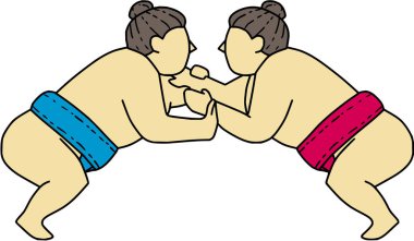 Yan Mono Line güreş Rikishi Sumo güreşçileri