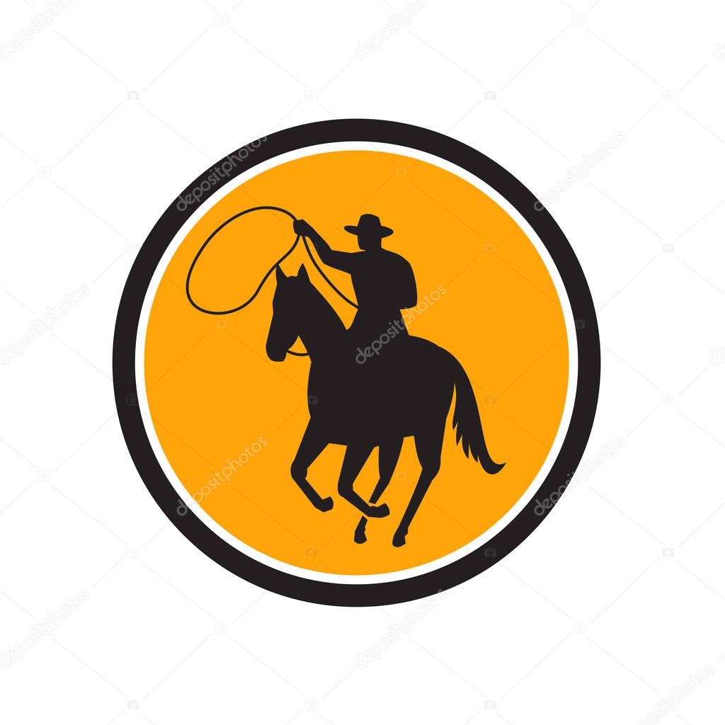 Rodeo Cowboy Team Roping Circle