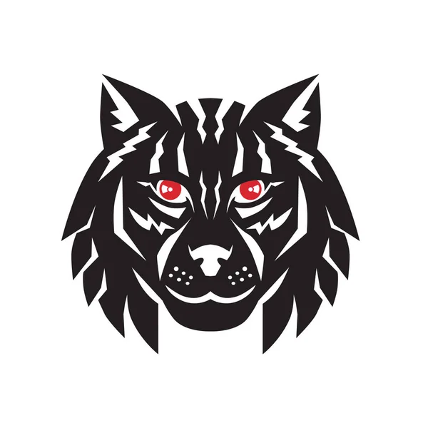 Lynx Tête de chat avant — Image vectorielle