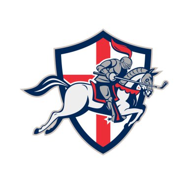 İngilizce Golf Club Lance kalkan Retro Karahan