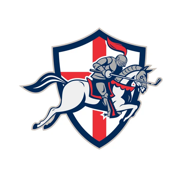 İngilizce Golf Club Lance kalkan Retro Karahan