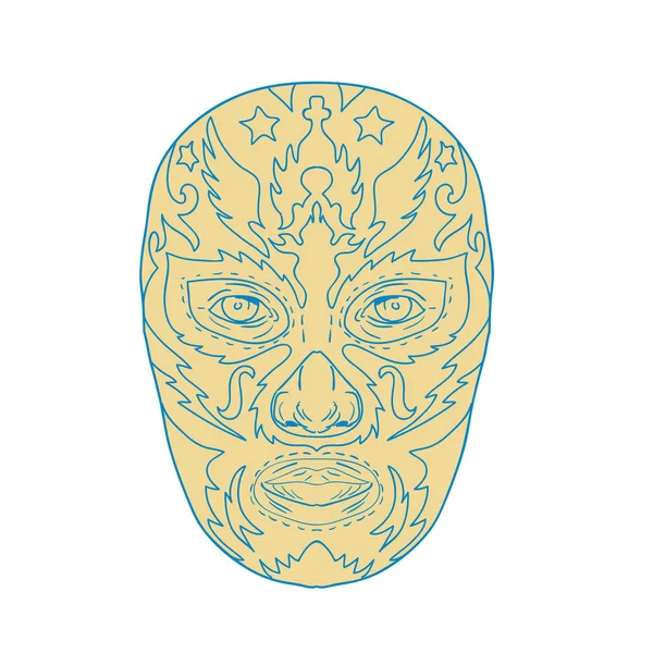 Máscara Luchador Lucha Libre — Vector de stock