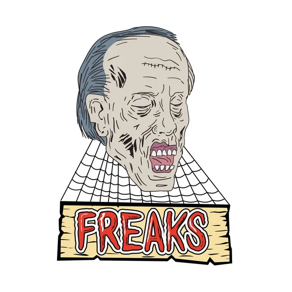 Zombie Freaks pajęczyny rysunku — Wektor stockowy