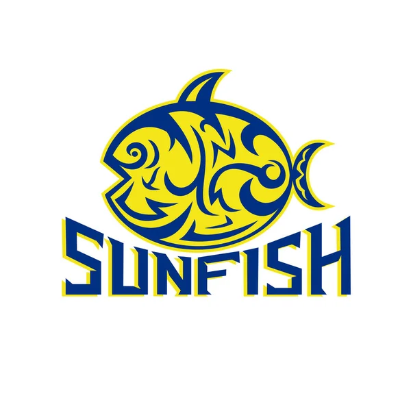 Ocean Sunfish Tribal Art — Stock Vector