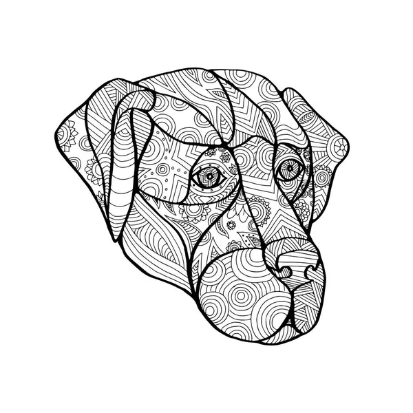 Mandala de Labrador Retriever — Archivo Imágenes Vectoriales